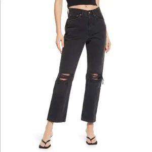 TOPSHOP  High Waisted Straight Leg Jeans Size 4 Waist 26”/66 cm. Length 30”/76cm